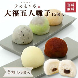 お中元 夏ギフト 和菓子 生クリーム大福 詰め合わせ 15個入 戸田屋正道 大福五人囃子 スイーツ 冷凍 老舗 山形 お取り寄せ 御祝 内祝 御礼