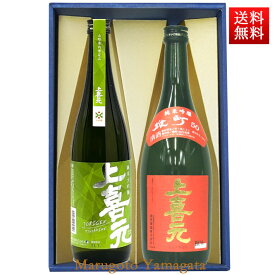 日本酒 飲み比べセット 720ml×2本 セット 上喜元 純米大吟醸 つや姫 ＆ 純米吟醸 雄町 化粧箱入 送料無料 山形