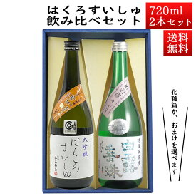 日本酒 飲み比べセット はくろすいしゅ 特撰純米 × 大吟醸 雪女神 720ml×2本セット 化粧箱入 山形 竹の露