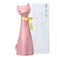 ねこ 日本酒 千代寿 純米 月夜の眠り 桃猫ボトル 720ml ピンクの猫 かわいい 猫派