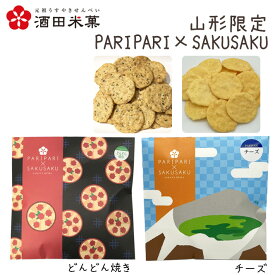 プチギフト ギフトBOX 酒田米菓 PARIPARI × SAKUSAKU どんどん焼き × チーズ 2袋セット 送料無料 プチギフト 山形限定 オランダせんべい ネコポス