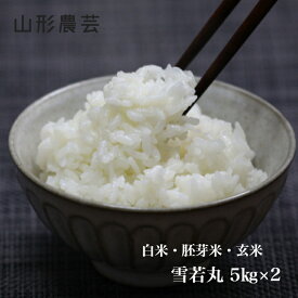 新米【送料無料】雪若丸 10kg（5kg×2）山形県産 白米 胚芽米 玄米【沖縄・離島+2300円】米 お米 コメ 庄内米 酒田
