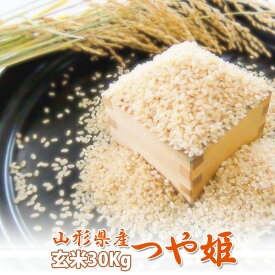 令和7年産 山形県産 つや姫 玄米 30kg 送料無料 米 コメ お米