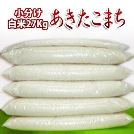 令和7年産 山形県産 あきたこまち 6袋小分け 無料精米後 27kg 小袋対応 東北 こめ コメ お米 1等米 送料無料