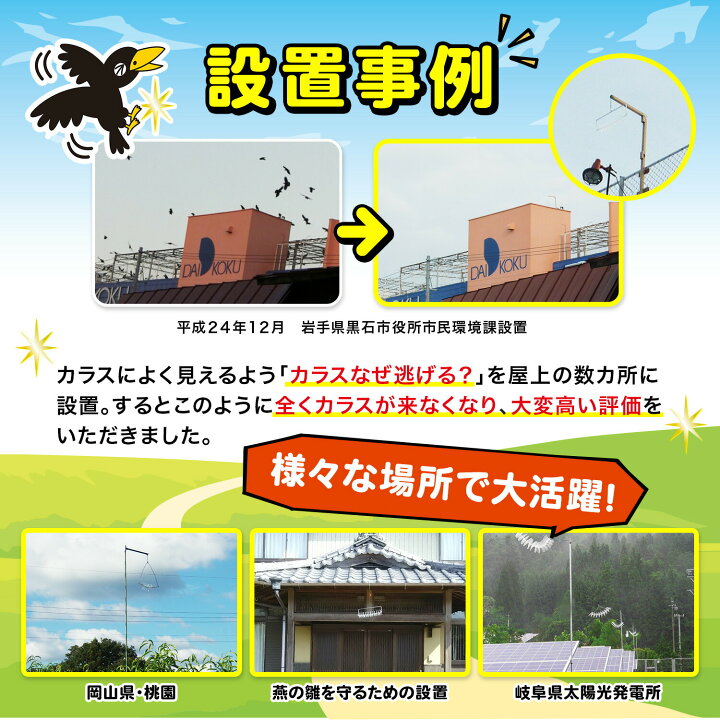 楽天市場】カラスよけ 撃退 対策グッズ 【カラスなぜ逃げる? ニュー 