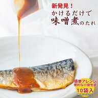 かけるだけで味噌煮のたれ（10袋入）｜骨取りさば 味噌 さば味噌 さば缶