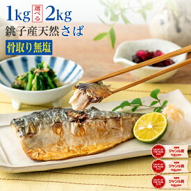 銚子産［無塩］訳あり骨取りさば（選べる1kg・2kg）｜骨なし 骨抜き 天然 国産 鯖 送料無料 冷凍 さかな 無添加 魚 業務用 鯖 冷凍 お弁当 簡単 ごはん 離乳食 食品