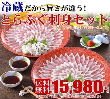 とらふぐ刺身2枚セット(30cmプラ皿×2枚6-8人前)ふぐフグ河豚ふぐ刺してっさお歳暮ギフト年末グルメお取り寄せ
