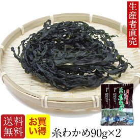 『生産者から直送』『2025年新わかめ』【あす楽対応】鳴門産 糸わかめ90g×2個 鳴門わかめ 徳島 鳴門海峡産 ワカメ 国産わかめ 美味しい物 美味しいもの おいしいもの ご当地 お取り寄せ 産地直送 免疫力　腸内細菌　腸内細菌