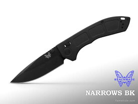 ベンチメイド 748BK-01 ナローズ オールブラック BENCHMADE NARROWS BLACK 折りたたみナイフ 折りたたみ 折り畳み 折り畳みナイフ フォールディング フォールディングナイフ チタンハンドル 軽量