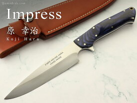 原 幸治 作 インプレス パッカーウッド パープル ブッシュクラフトナイフ Koji Hara custom knife