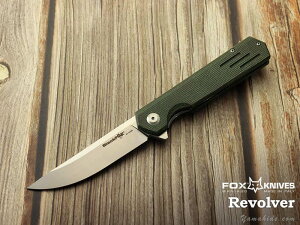 ブラック フォックス 01FX889 リボルバー マイカルタ ライナーロック 折りたたみナイフ Black Fox Revolver Micarta Green folding knife