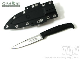 Gサカイ サビ ナイフ ティーピー 直刃 ブラック 11480 gsakai SABI KNIFE Tipi | 錆びに強い 錆びない ナイフ フィッシングナイフ 釣り用ナイフ フィッシュナイフ 釣り 釣り具 刃厚2.5mm
