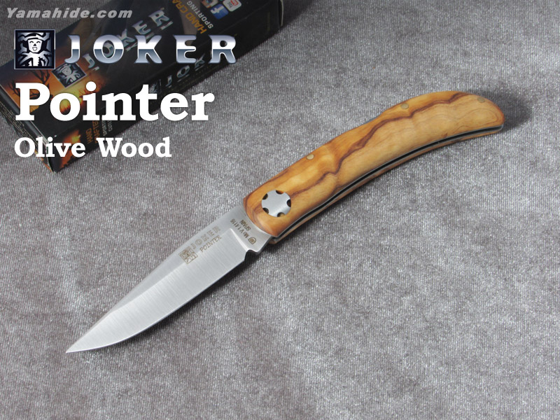 楽天市場】ジョーカー NO67 ポインター オリーブウッド 折り畳みナイフ