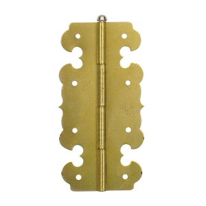 無地栗形丁双 YT-22 65mm 真鍮 飾丁番 平丁番 抜き差し丁番 家具用丁番 扉用丁番 観音開き丁番 アンティーク丁番 デコレーション丁番 装飾丁番 クラシック丁番 ヴィンテージ丁番 レトロ丁番 真