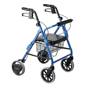 ハッピー2 NB 抑速ブレーキ 2 ブルーメタリック 歩行車 超軽量 安全 点滅 注意 マイカート 折りたたみ アウトドア キャリー