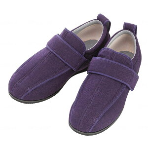 ケアフル3 5E 紫 LL 介護靴 女性 レディース 男性 メンズ あゆみ 滑り止め シューズ スポーツ スニーカー 軽量 外履き 介護 医療 ウェルファン掲載 ウォーキング ランニング