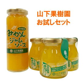 【送料無料】【お取り寄せ】山下果樹園お試しセット！みかんジャムソース1本まるごとぎゅーっとゼリー3本北海道は送料別途1800円、沖縄は別途1000円かかります。 みかんゼリー みかんジャム ヨーグルトソース 無添加