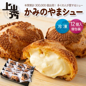 【ギフト】【上山秀 12個 】【9月より値上げ予定】かみのやまシュー カスタード シュー 贈答 プレゼント 記念日 バースデーカード 母の日 個包装 冷凍 小分け 送料無料※一部地域を除く【メッセージカード無料】【のし対応可】