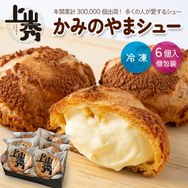【ギフト】【上山秀 6個】【9月より値上げ予定】 かみのやまシュー カスタードシュー【日時指定可】誕生日　プレゼント 個包装 冷凍 小分け ギフト対応【 のし対応可】【メッセージカード無料】送料無料※一部地域を除く