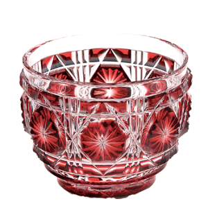 薩摩切子猪口(大)C18紅