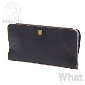 《全2色》AMARIO AA LONG WALLET 長財布 ロングウォレット 【アマリオ アクセサリーズ AMARIO ACCESSORIES シンプル デザイン 薄型 レザー 財布 札入れ コインケース 小銭入れ ギフト プレゼント 贈り物 ミニマル】