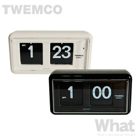 《全2色》twemco QT-30 デスク＆ウォールクロック 置き掛け兼用時計 Desk&Wall 【トゥエムコ トゥエンコ デザイン雑貨 置時計 壁掛け時計 卓上 とけい パタパタ デジタル 北欧 オフィス 店舗 レトロ】
