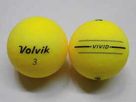 【SAランク】ボルビック　ビビッド　マットイエロー　1球【マーク・ネーム無】【中古】ロストボール　ゴルフボール　volvik　VIVID