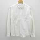 a■ナノユニバース/nano universe TOKYO 無地 ポケット付き 長袖シャツ【S】白/MENS/170【中古】