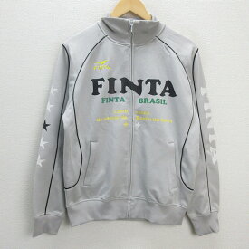 G■フィンタ/FINTA トラックジャケット/トレーニングウェア【L】灰/MENS■52【中古】