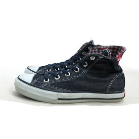 s■【24cm】バンズ/VANS クラシックスクール ハイ V66DNM スニーカー ■青/LADIES/74【中古】