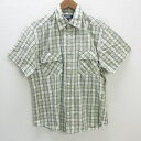 s■アルパイン/ALPINE DESIGN マルチチェック柄 胸ポケット付き アウトドアシャツ【L】MENS/35中古】