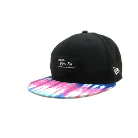 y■ニューエラ/NEW ERA タイダイ柄 ベースボールキャップ/B.B.CAP■黒【メンズF】男女兼用/82【中古】