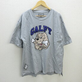 G■ガルフィー/GALFY CRUTCH BRAND 半袖Tシャツ【中型犬】灰/men's/78【中古】■
