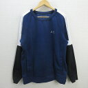 D■アメリカンイーグル/American Eagle ラグラン スウェット トレーナー【L】紺/MENS/16【中古】