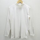 D■ツアーステージ/TOURSTAGE モックネック 長袖ゴルフウェア【L】白/MENS/99【中古】■
