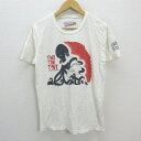 y■ポルトガル製■WHIPPING FLOYD/ウィッピングフロイド プリントTシャツ■白【メンズM】MENS/61【中古】