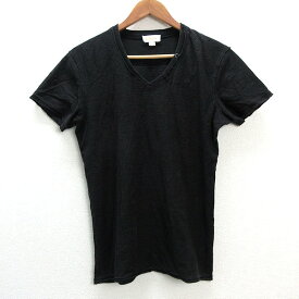 s■ ディーゼル/DIESEL Vネック 半袖Tシャツ/カットソー【M】黒/MENS/15【中古】