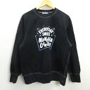 G■なにわ男子/GU 裏起毛スウェットトレーナー/341388【L】黒/men's/19【中古】■