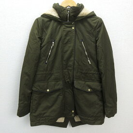 a■ザラ/ZARA フーディー ジャケットJKT【M】カーキ/LADIES/25【中古】