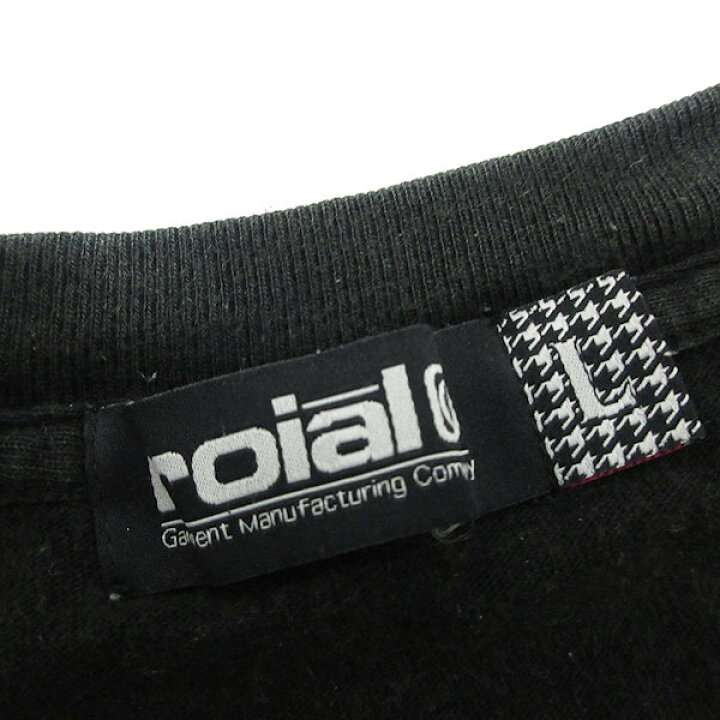 楽天市場】s□ロイアル/roial ロゴ スパンコール 半袖Tシャツ【L】黒  