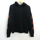 s■ロデオクラウンズ/RODEO CROWNS RUN 420DAT90-0670 CATビッグパーカー【FREE】黒/LADIES/81【中古】