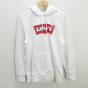 z■リーバイス/Levi's ビッグロゴプルオーバーパーカ【M】白/MENS■135【中古】■