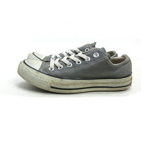 k■【24cm】コンバース/CONVERSE ALL STAR キャンバススニーカーLOW/灰色/LADIES■49【中古】