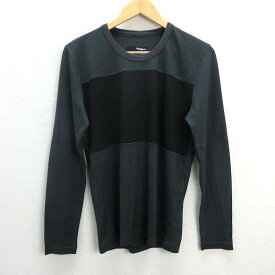 z■ハムネット/HAMNETT カットソー ロンT【L】黒灰/men's/41【中古】■