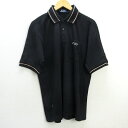 z■ゼクシオ/XXIO 半袖ポロシャツ/ゴルフウェア 鹿の子【MA】黒/men's/42【中古】■