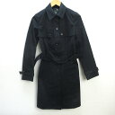 k■スコッチハウス/THE SCOTCH HOUSE トレンチコート【38】黒/LADIES■165【中古】