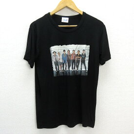 y■関ジャニ∞リサイタル フォトプリント レーヨンTシャツ■黒【メンズF】MENS/78【中古】