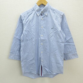 a■ユナイテッドアローズ/GREEN LABEL RELAXING 長袖BDシャツ/ワイシャツ【M】水色/MENS/128【中古】