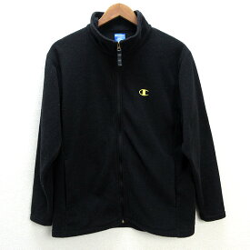 k■チャンピオン/champion フルジップ フリースジャケットJKT【M】黒/MENS■35【中古】